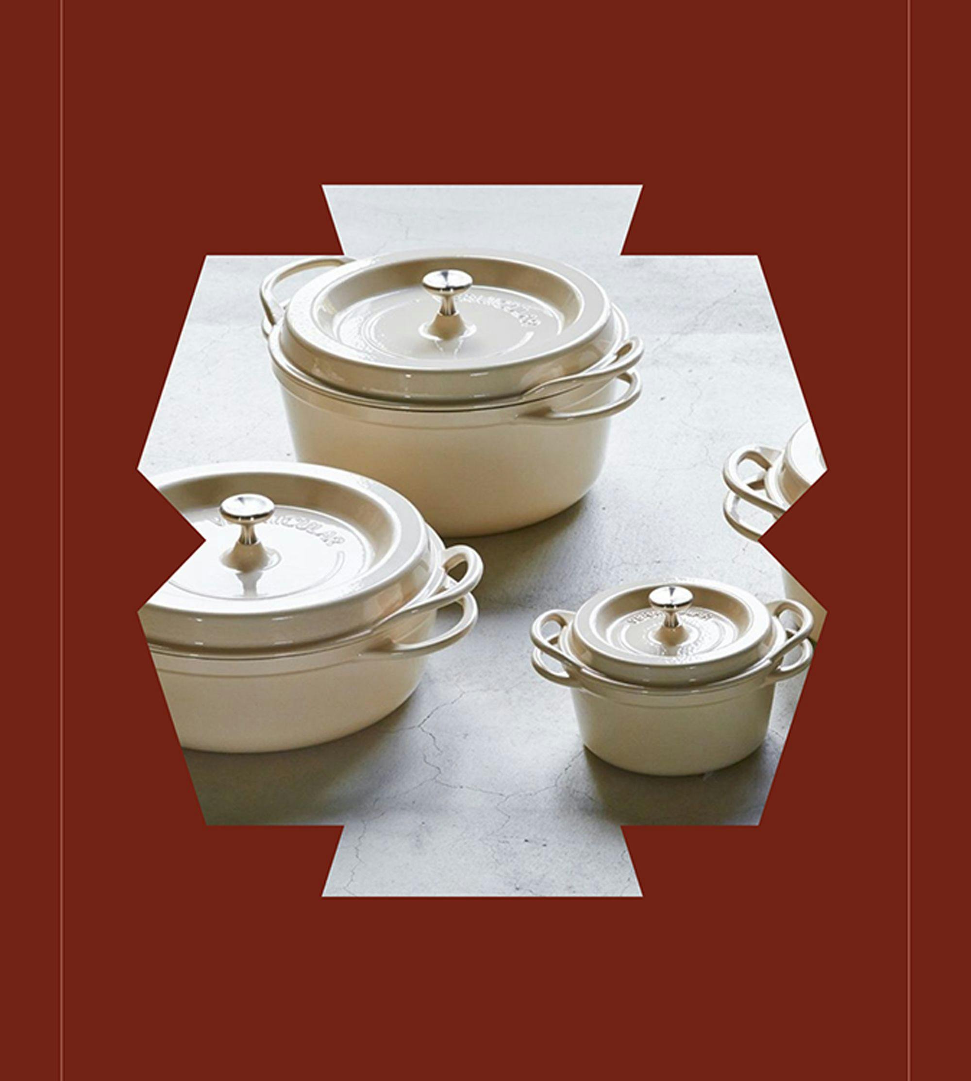 Vermicular white oven pots