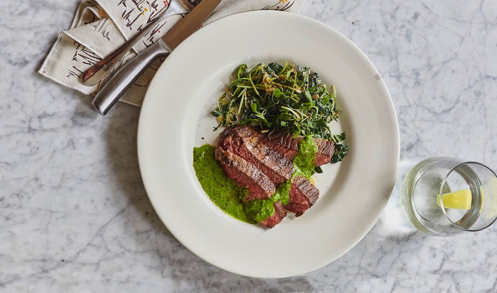 Steak & Green Sauce