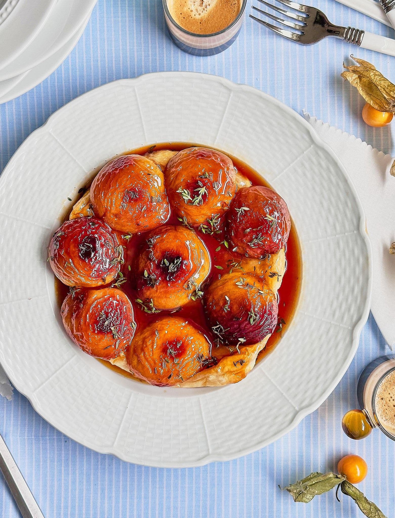 Apricot Thyme Tarte Tatin