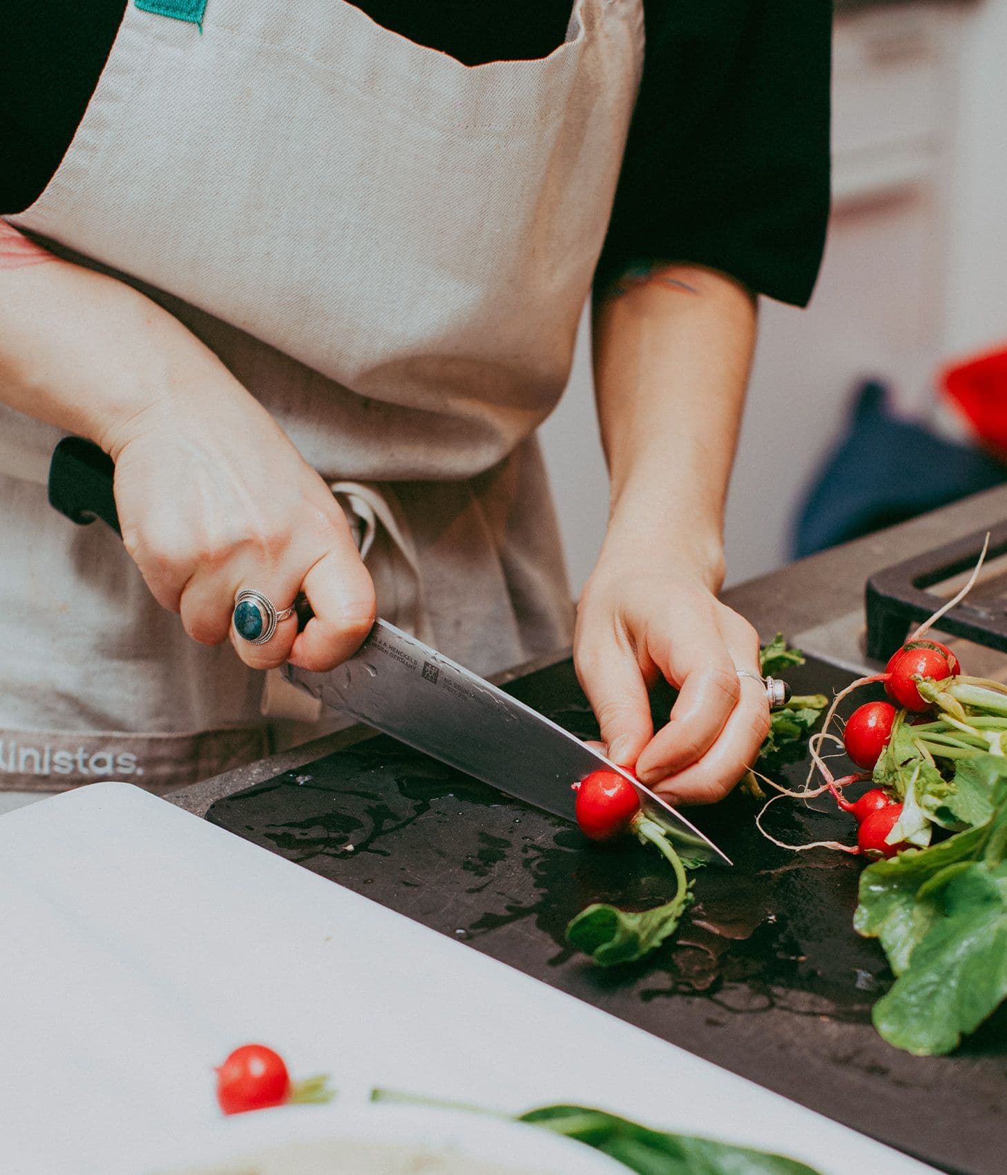 chef zesting a lime